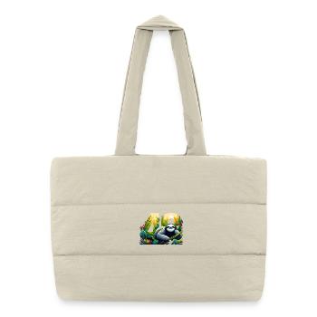 40 Years Sloth 40th Birthday Gift - Puffer Shopping Bag - natural - Front