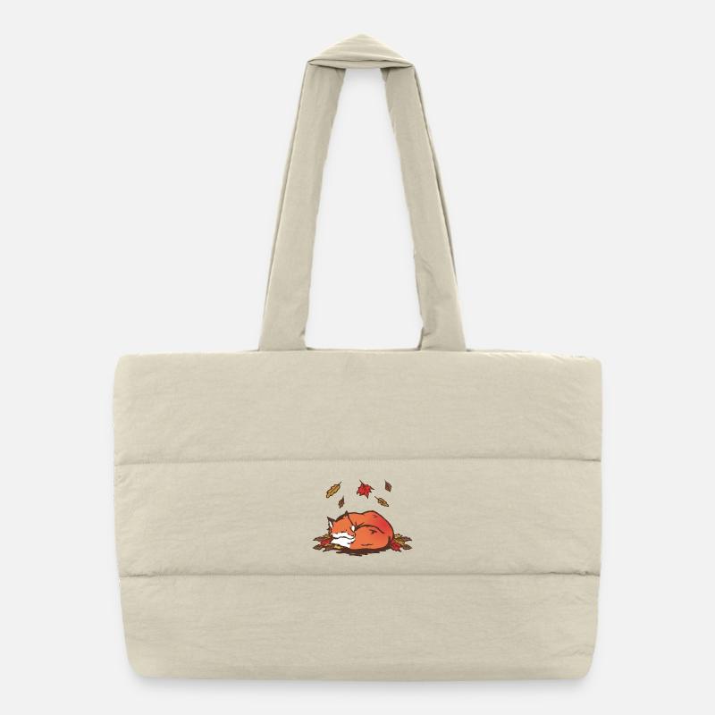 Fox in autumn Puffer Shopping Bag