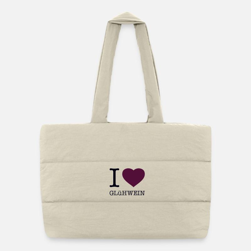 I love mulled wine Puffer Shopping Bag