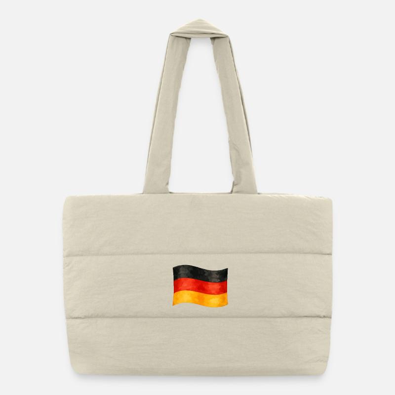 Deutsche Flagge Puffer-Einkaufstasche