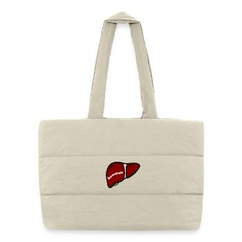 Hépatologie de la bile hépatique - Sac shopping matelassé - blanc naturel - Devant