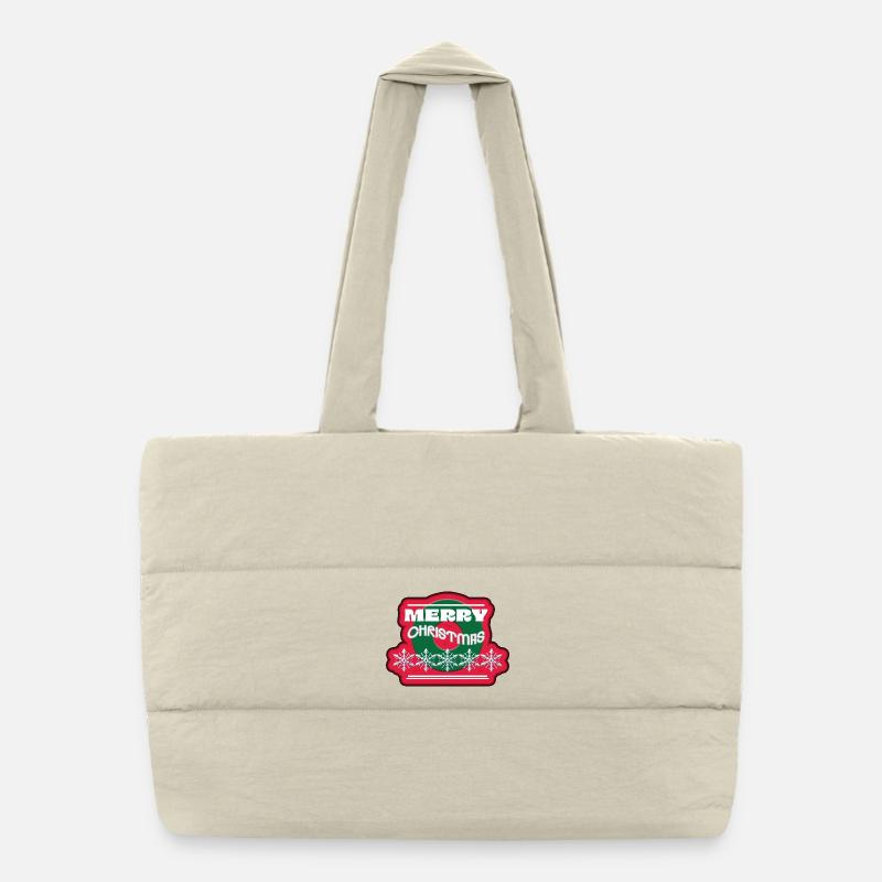 Joyeux Noël Cercle de Vinyles Sac shopping matelassé