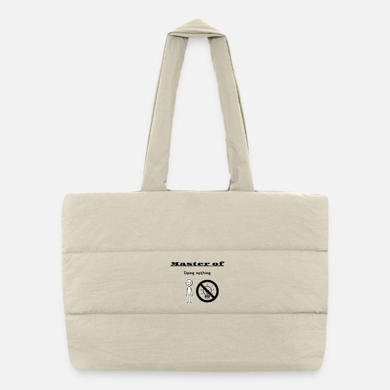 Maître de ne rien faire Sac shopping matelassé