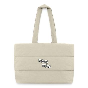 Unpopular So what? Rebellious statement - Puffer Shopping Bag - natural - Front