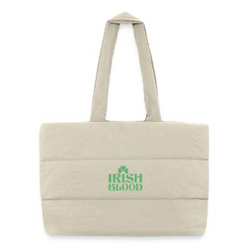 Cœur de la fierté irlandaise trèfle - Sac shopping matelassé - blanc naturel - Devant