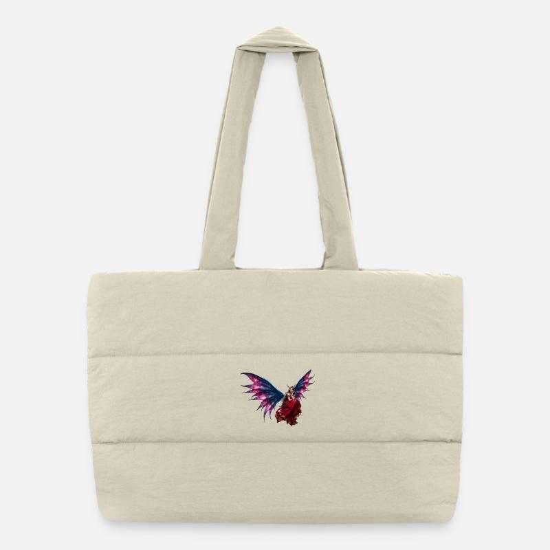 Fée Ailée Néon Rouge Sac shopping matelassé