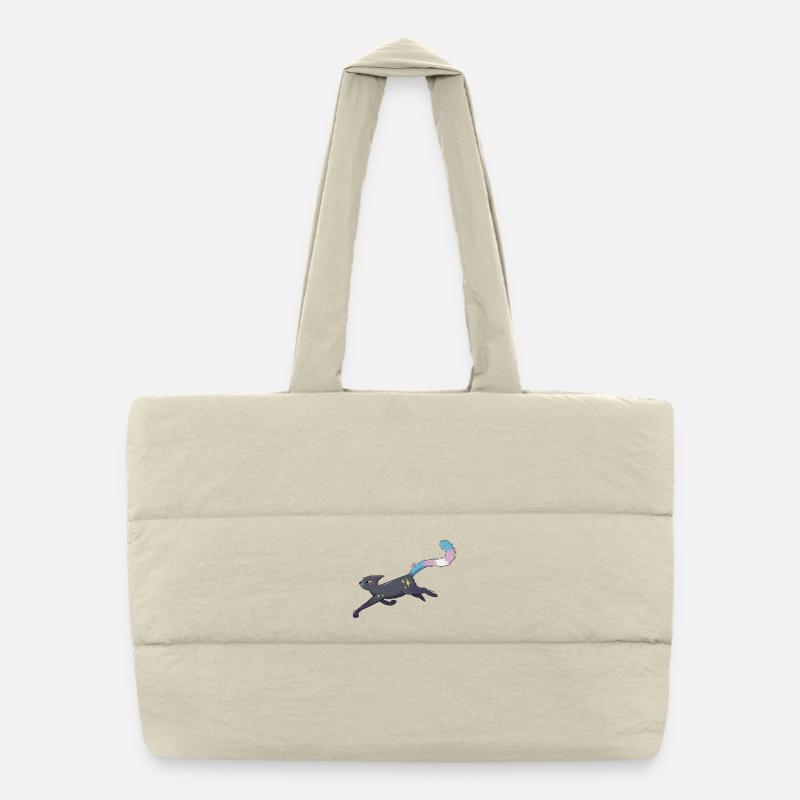 Cute cat trans pride - Puffer Shopping Bag - natural
