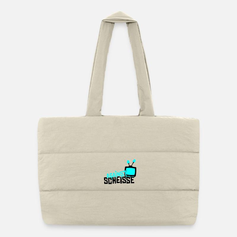 against shit - television Puffer Shopping Bag