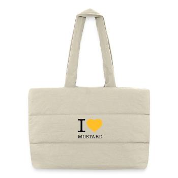 I LOVE MUSTARD - Sac shopping matelassé - blanc naturel - Devant