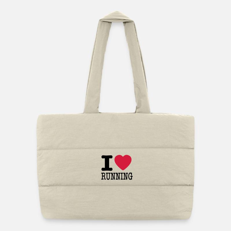 j'aime la course en cours d'exécution / J'aime Sac shopping matelassé