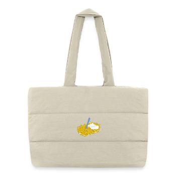 pommes frites speise fast food - Gesteppte Shopping Bag - Naturweiß - Vorne