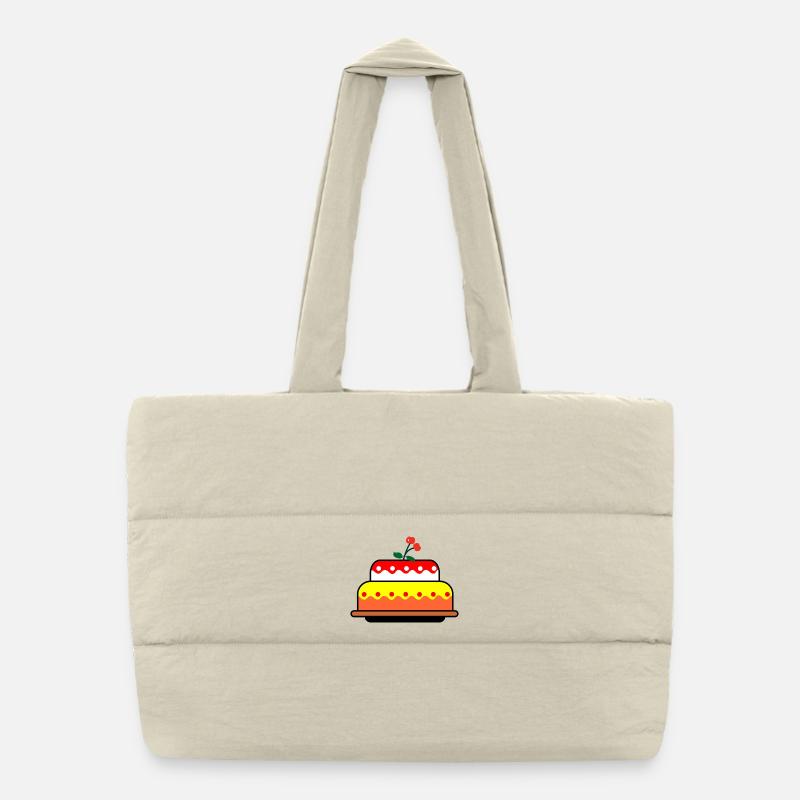 expression 'Cerise sur le gâteau'' Sac shopping matelassé