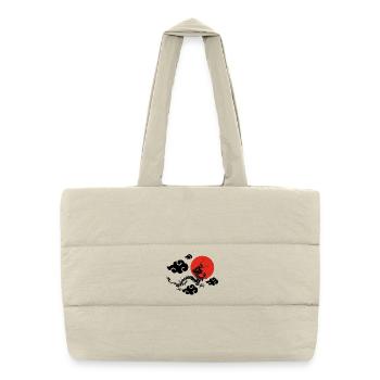 L'envol du dragon noir - Sac shopping matelassé - blanc naturel - Devant