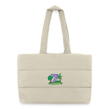 7 Number Number Motif Seven - Puffer Shopping Bag - natural - Front