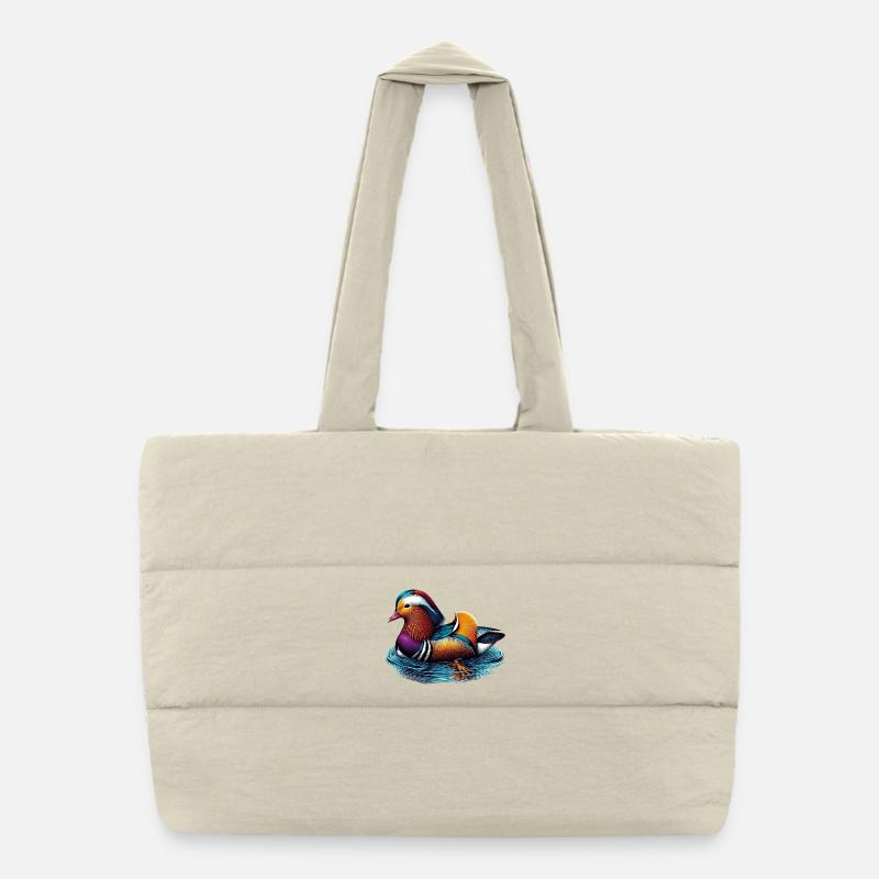 Mandarin duck Puffer Shopping Bag