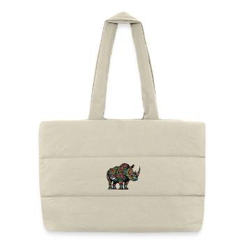 Rhinoceros - Puffer Shopping Bag - natural - Front