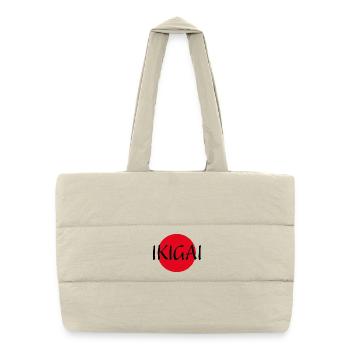 Ikigai - wofür es sich zu leben lohnt. Sinn Freude - Puffer-Einkaufstasche - Naturweiß - Vorne