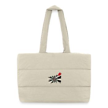 Dartscheibe im Graffiti-Stil mit Treffer - Gesteppte Shopping Bag - Naturweiß - Vorne