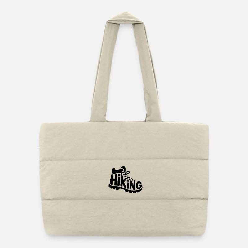 Typographie de randonneur - Conception de randonnée Sac shopping matelassé