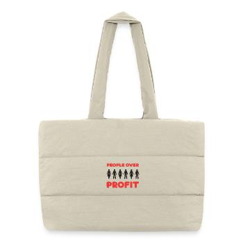 People Over Profit - Puffer Shopping Bag - natural - Front