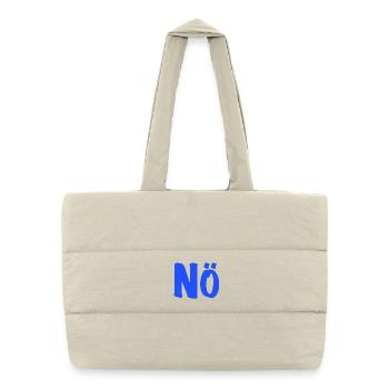 Nope - Against - anti - zero interest - Puffer Shopping Bag - natural - Front