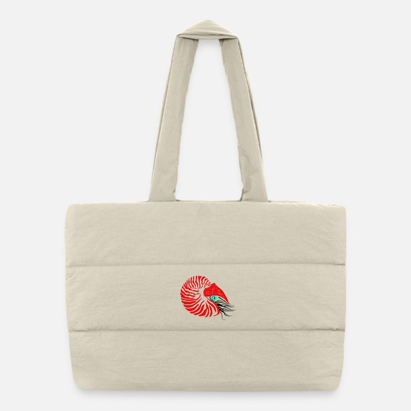 Bateau perlier, ammonite, céphalopode, nautile Sac shopping matelassé