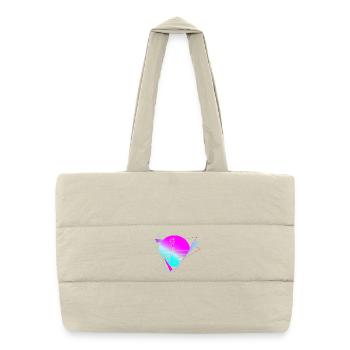 Hawaiian Ukulele Uke Retro 80s 90s - Puffer Shopping Bag - natural - Front