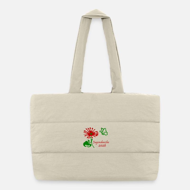 Consécration de la jeunesse 2026 Fleur et Papillon Sac shopping matelassé