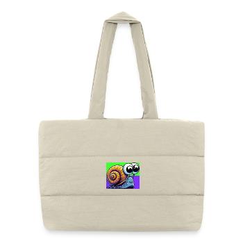 Snail - Puffer Shopping Bag - natural - Front
