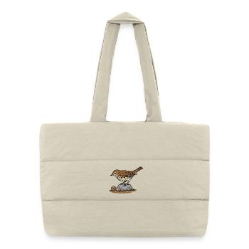 Song Thrush Wilderness Bird Garden - Puffer Shopping Bag - natural - Front