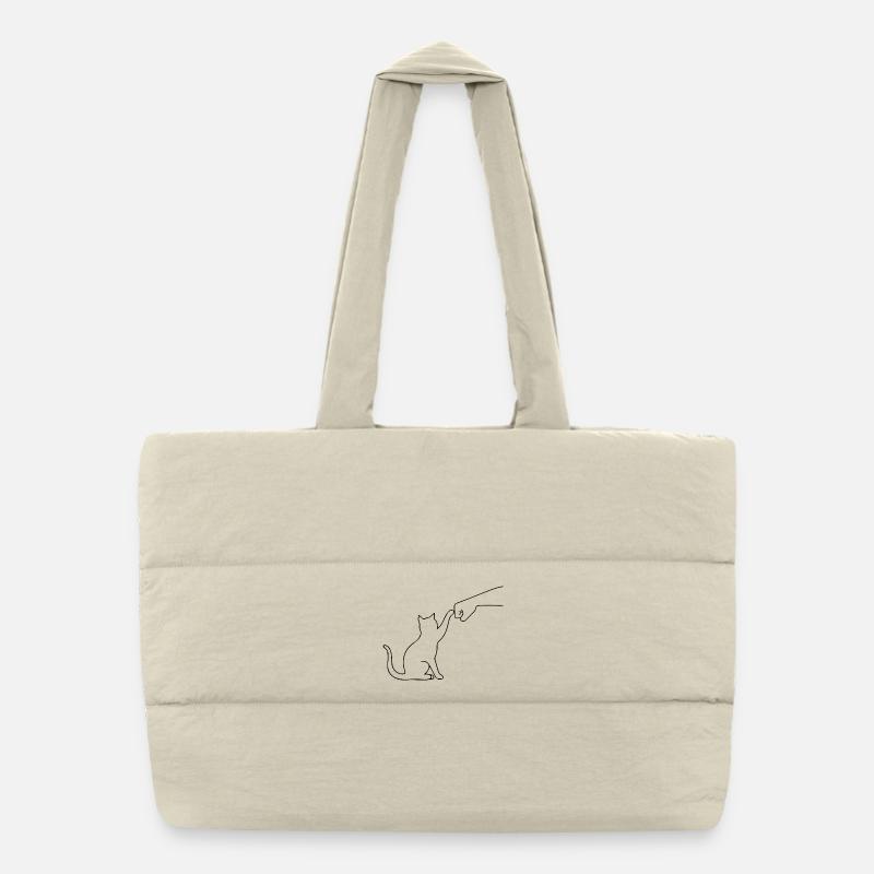 Cat Paw Funny Puffer Shopping Bag