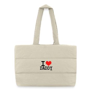 i love daddy - Puffer Shopping Bag - natural - Front