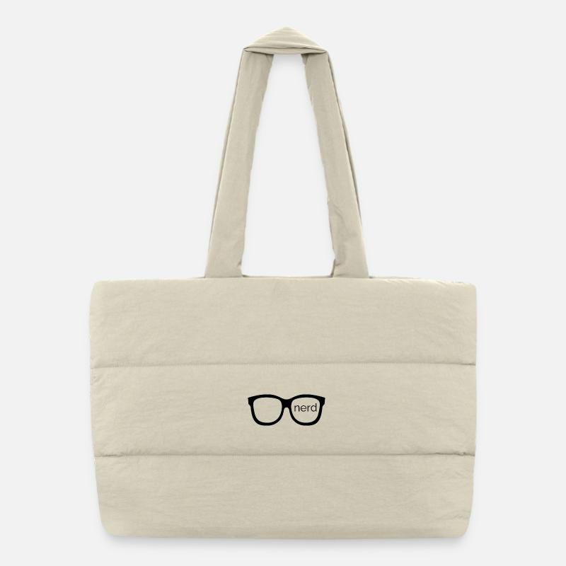 Nerd - Design with nerd glasses! Puffer Shopping Bag