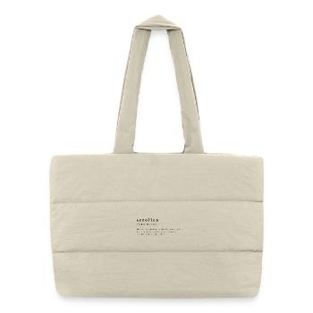 Scrollen – Die Kunst der Daumen-Akrobatik - Puffer-Einkaufstasche - Naturweiß - Vorne