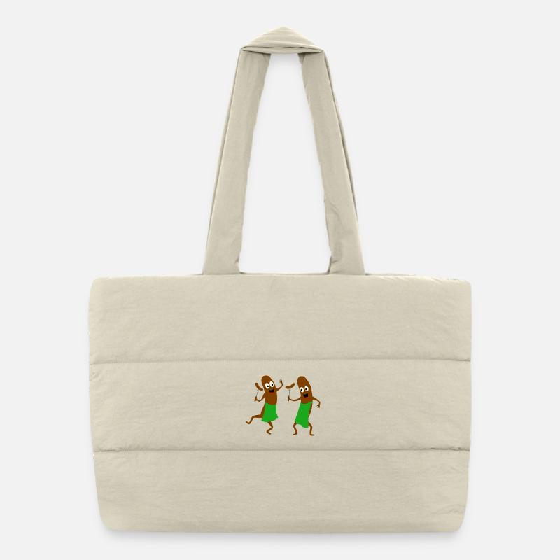 barbecue - Sac shopping matelassé - blanc naturel