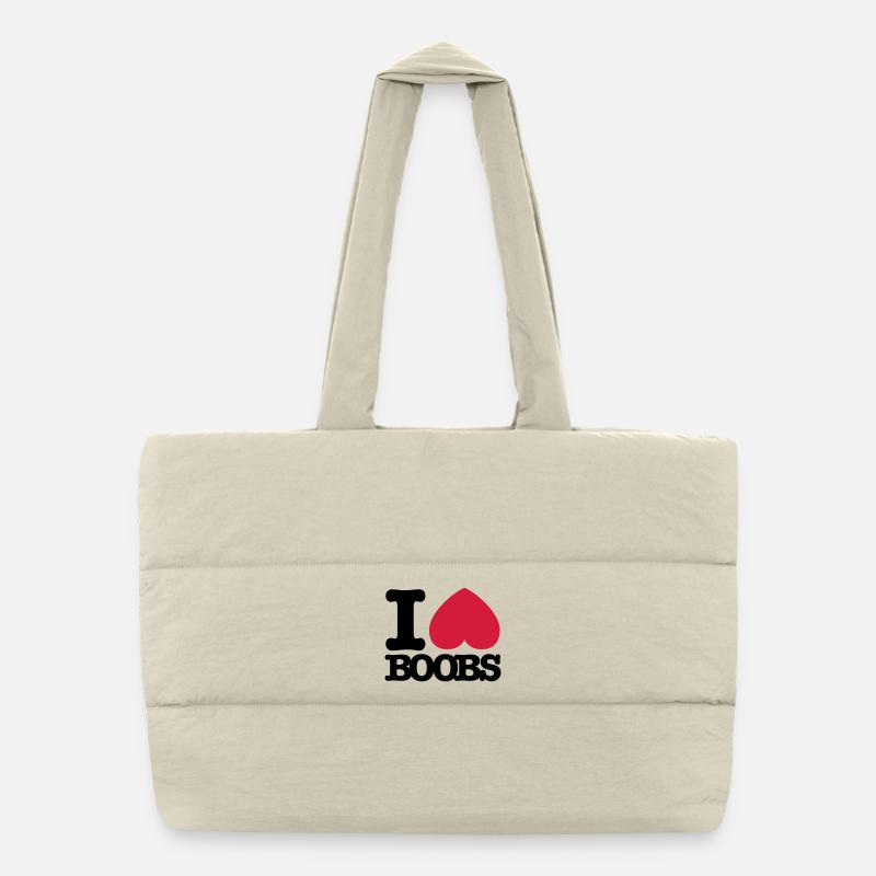 I_love_boobs Puffer-Einkaufstasche