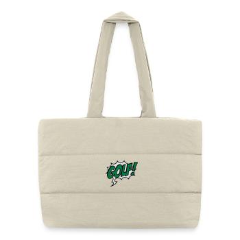 2541614 15928109 golf exclamation - Puffer Shopping Bag - natural - Front