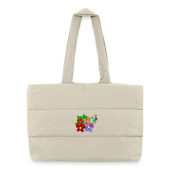 Blumen - Gesteppte Shopping Bag - Naturweiß - Vorne