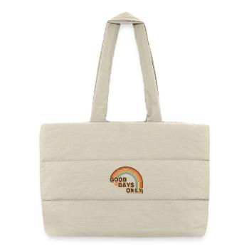 Good Days Only - Retro Vintage Rainbow - Puffer Shopping Bag - natural - Front