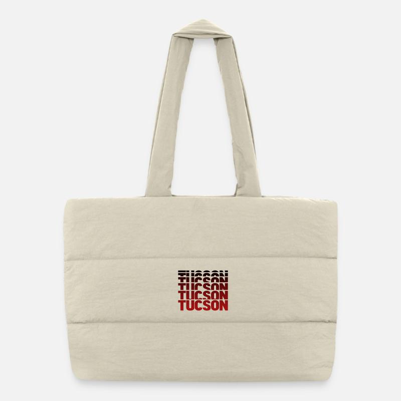 Tucson Lettering Gradient Poster Puffer Shopping Bag