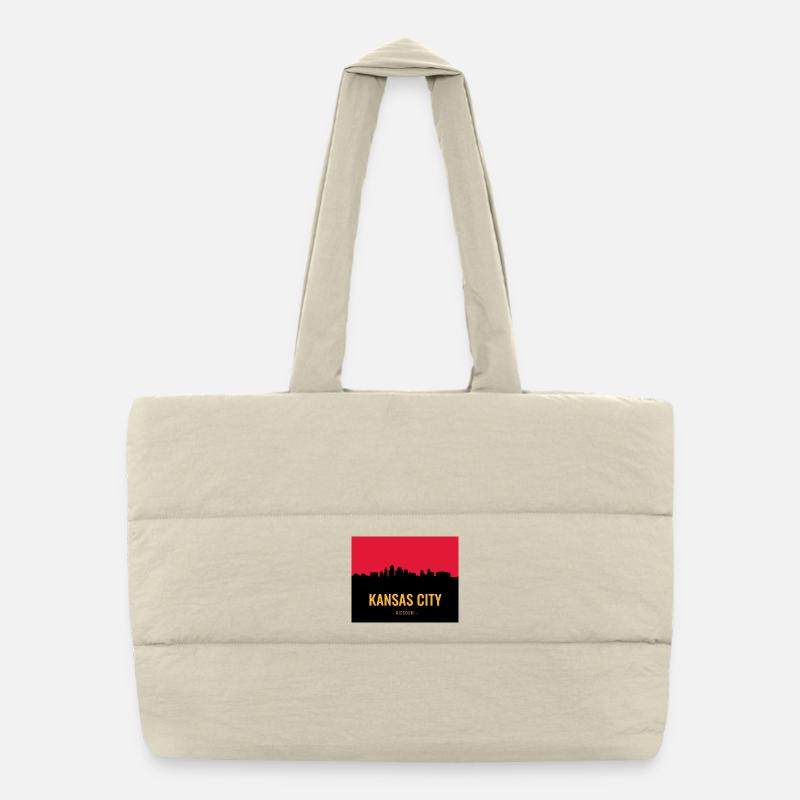 Kansas City Skyline Silhouette Sac shopping matelassé
