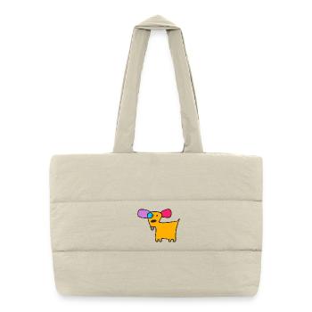 06 Doggie Short Farbe - Puffer-Einkaufstasche - Naturweiß - Vorne