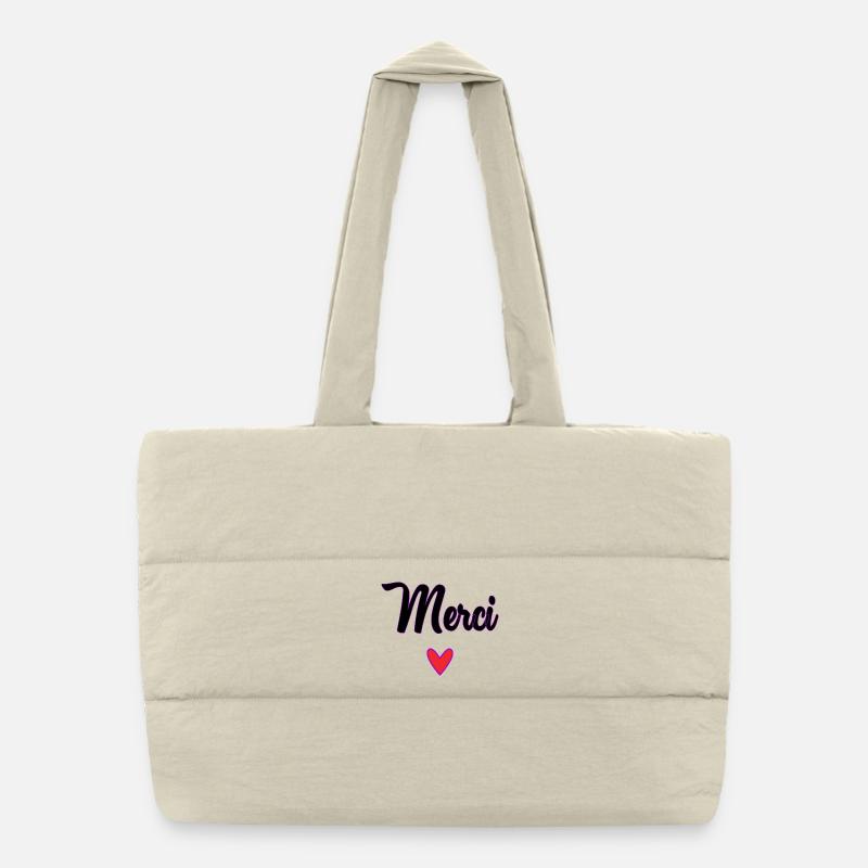MAÎTRE. MAITRE. MERCI. MERCI MAÎTRE. MAITRE Sac shopping matelassé