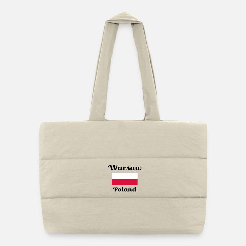 Varsovie, Pologne - Imprimés élégants Sac shopping matelassé