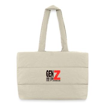 Gen Z Trendsetter Influencer Shirt - Puffer Shopping Bag - natural - Front