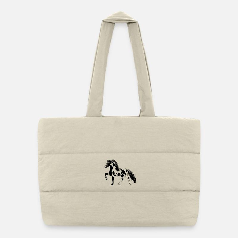Cheval de selle tacheté – Cheval élégant et déambulant Pinto Sac shopping matelassé