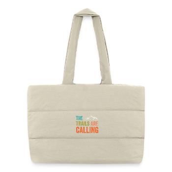 The Trails Are Calling - Puffer Shopping Bag - natural - Front