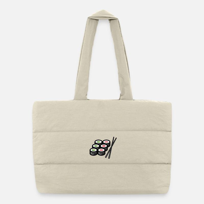 Amateur de sushi minimaliste Sac shopping matelassé