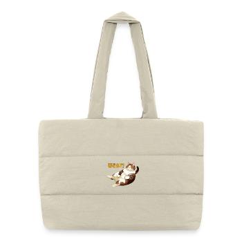 CAT FAT LIES WHAT - Puffer Shopping Bag - natural - Front