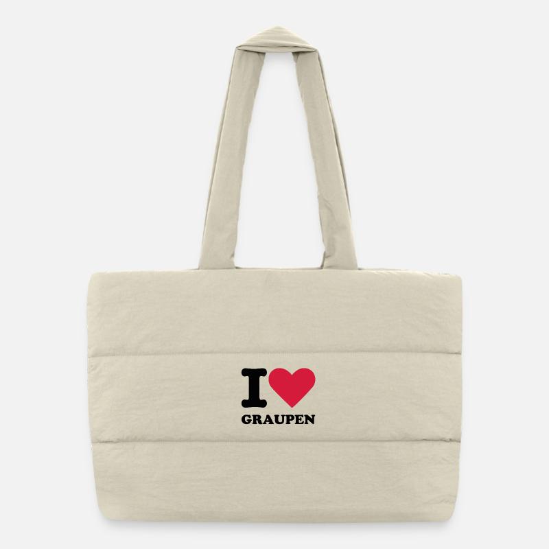 Stromberg en disant : j’aime l’orge perlée Sac shopping matelassé